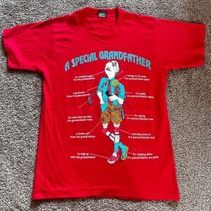 Vintage Screen Stars Best A Special Grandfather‎ Graphic Print Novelty Shirt M